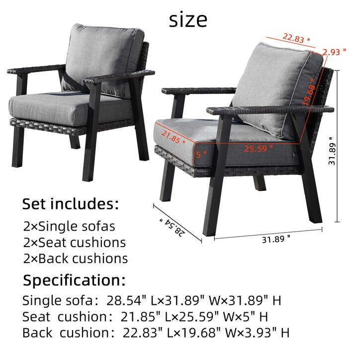 Latitude Run Hawally Rattan Person Seating Group With Cushions